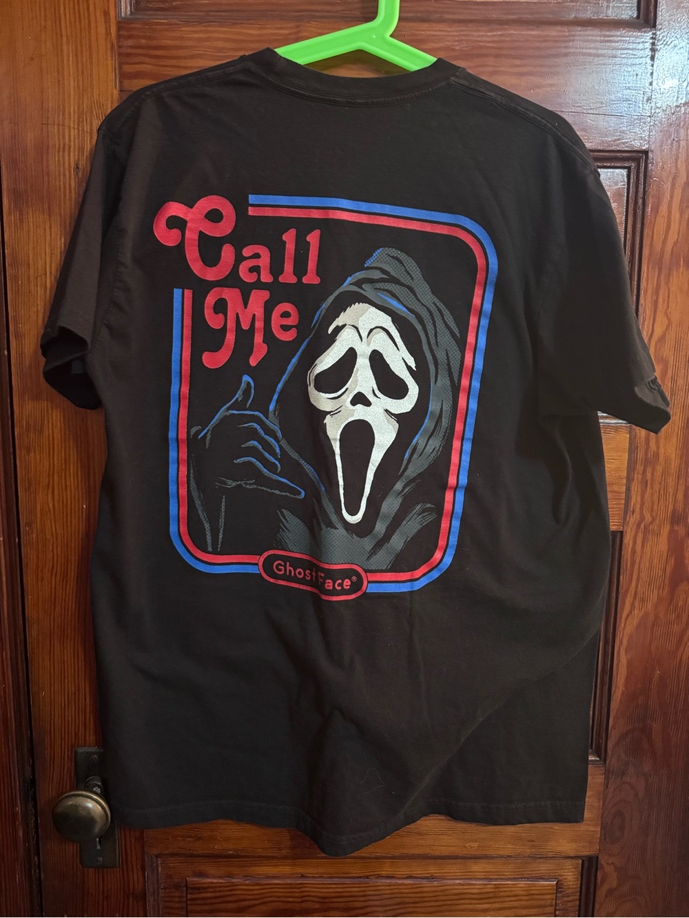 Scream Ghost Face “Call Me” Graphic T-Shirt Men’s Large Black
